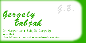 gergely babjak business card
